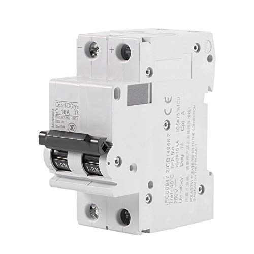 2P 250V Low-Voltage DC Miniature Circuit Breaker 63A for Solar Panels, Grid System, DIN Rail Mount