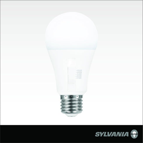 A19 Bulb, 9W 60W, 5 2700/3000 3500/4000 5000K, Dimmable, 800 (42109) 2 Count (Pack 1) Sylvania TruWave LED Light = CCT