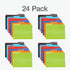 Oxford Poly File Folders, 24 Pack Plastic File Folders with 1/3 Cut Tabs for Letter Size Papers, Blue, Red, Orange,