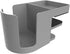 Deflecto Cup Holder with Supply Tray, Standing Desk Accessory, Gray Thermoplastic Polymer