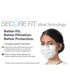 Crosstex 1 pack Securefit Ultra Sensitive Earloop Mask, , White GCFCXSSF