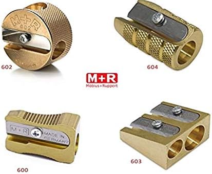 Mobius + Ruppert (M+R) Brass Artists Pencil Sharpener, 4 Shapes Available, Made in Germany