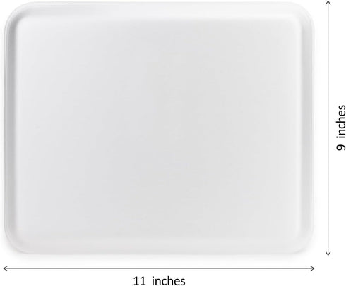 Hygloss Products White Foam Meat Trays, 9x11-Inch, 25 Pieces for Crafts, Food, Painting