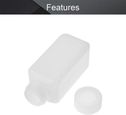 Othmro 10pcs 100ml/3.38oz Plastic Lab Chemical Reagent Bottles, Square Wide Mouth Liquid/Solid Sample Storage Container