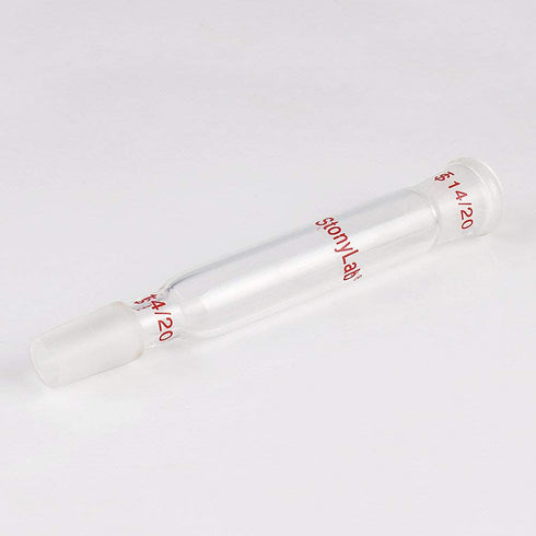 stonylab Glass Connecting Adapter, 90mm from 14/20 Outer Joint to 14/20 Inner Joint for Laboratory Lab Supply