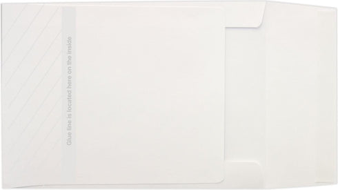 LUXPaper 5 x 5 Postage Saver Envelopes, Peel & Press, 5 1/4" x 7 1/4", Bright White, 70lb. Text, 50 Qty