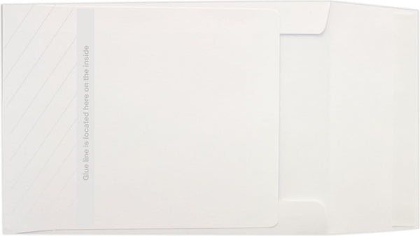 LUXPaper 5 x 5 Postage Saver Envelopes, Peel & Press, 5 1/4" x 7 1/4", Bright White, 70lb. Text, 50 Qty