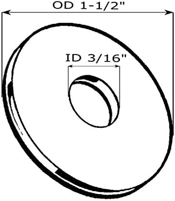014973211806 Rubber Washers, 6 Pieces, 3/16 x 1-1/2"