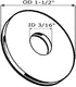 014973211806 Rubber Washers, 6 Pieces, 3/16 x 1-1/2"