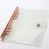 Clear A5 Binder, Rose Gold, 6 Ring Budget Binders, Snap Button Closure, Soft PVC Notebook Protector