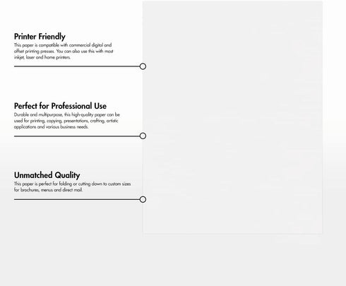 LUXPaper 8.5" x 11" Paper, Letter Size, Bright White, 80lb. Text, 50 Qty
