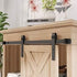 3FT ZEKOO Super Mini Sliding Barn Door Hardware Kit for Single Door Cabinet, Small Barn Door Hardware Track Kit for TV