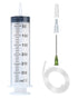 300ml 350ml Syringe with 27.6" Tube and 14G Needle, Large Plastic Syringe for Glue Dispensing
