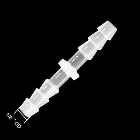 Plastic Hose Barb Fitting 1/8" x 1/8" Pipe Connectors Joint Splicer Mender Adapter Union for Aquarium Household Adapters Fuel Gas Liquid Air (Pack of 5) by ANPTGHT