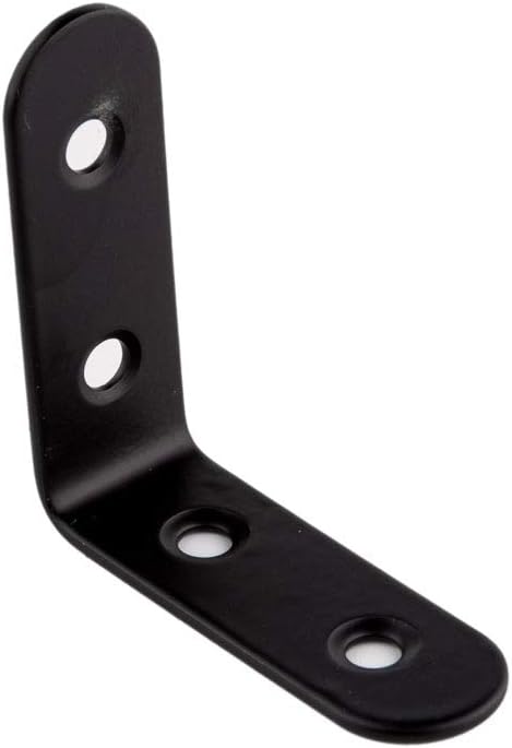 8 Pack 2 Corner Bracket Shelf Bracket,Heavy Duty Black Stainless Steel L Corner Brace,Right Joint Angle Brackets