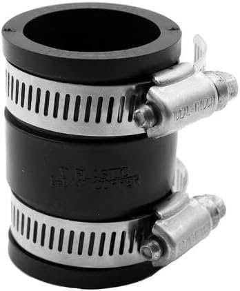 Fernco 1056-100 1-in. Flexible PVC Pipe Coupling for Plastic and Copper Plumbing Connections, 2-Pack by Fernco