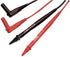 Retractable PVC Tip Test Lead Set, Right Angle, Adjustable Length in Red and Black