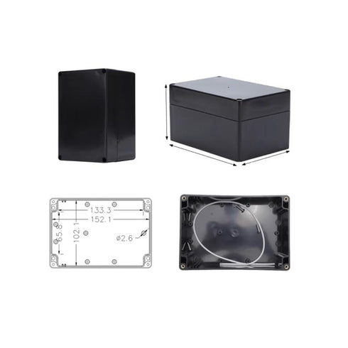Project Box for Electronics, Electrical Enclosure Junction Box, ABS Plastic Dustproof Waterproof IP65 with 4 PCS M16