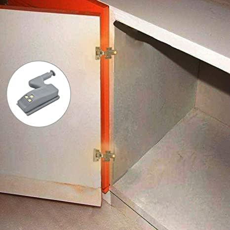 LiXiongBao 9 Pack Closet Hinge LED Sensor Light -Smart Touch Induction Cabinet Light for Kitchen Cabinet Cupboard Night