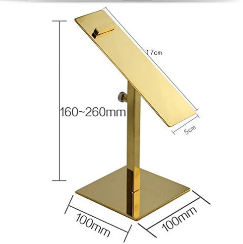 Adjustable Gold Stainless Steel Shoe Display Stand Holder