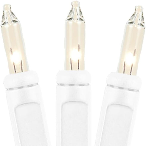 5 10 Bulbs Bulbs 4-Inch Novelty Lights Feet Vintage Short Mini Light String, Clear on White Wire, Spacing Fairy Lights