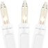 5 10 Bulbs Bulbs 4-Inch Novelty Lights Feet Vintage Short Mini Light String, Clear on White Wire, Spacing Fairy Lights