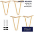 Btowin 4 inch 4Pcs Hairpin Legs, Heavy Duty Metal Furniture Legs with Rubber Floor Protectors & Screws for Home DIY
