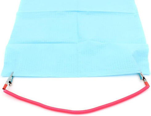 4Pcs RZJZGZ Dental Napkin Clip Bibs Holder Clips Flexible Metal Elastic Dental Bib Chain for Bibs/Face Cover/Kids Adult
