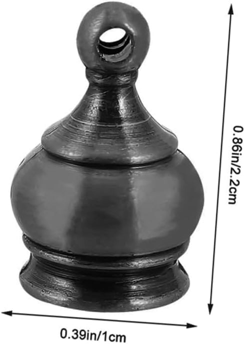 ARTIBETTER 8pcs Shape Lamp Finial Knob Caps Antique Brass Decorative Screw Toppers for Home Lighting Installation