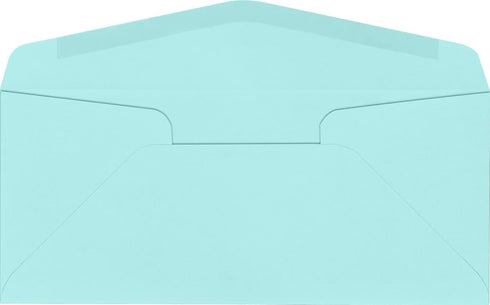 LUXPaper #10 Commercial Flap Business Envelopes | 4 1/8" x 9 1/2" | Seafoam Blue | 80lb. Text | 50 Qty