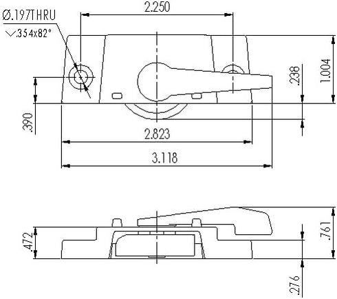 Vision Hardware 3280BEIGE Window Sash Cam Lock