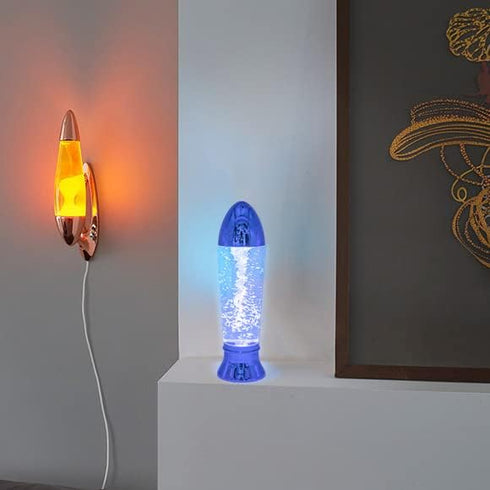 YAKii 10.5" Tornado Lamp, LED Color Changing Tornado Maker Science Toy, Battery/USB Operated (Blue)