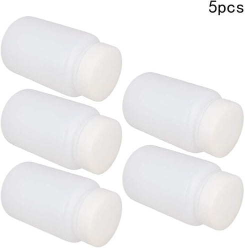 5pcs 8.45oz/250ml Plastic Bottles, Wide Mouth Laboratory Reagent Polyethylene Storage Container