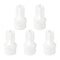 Quickun Plastic Hose Barb Fitting, 5/8" Barb to 3/4" Male Thread White Adapter Union Fitting (Pack of 5)