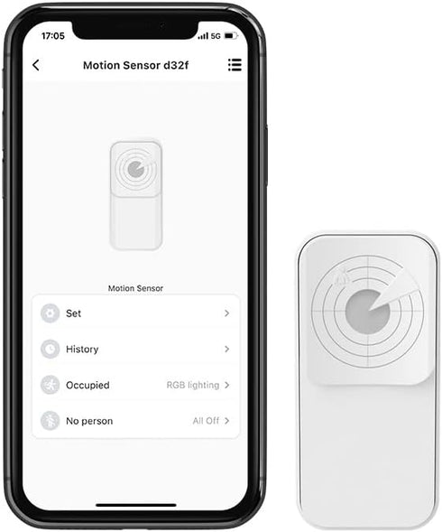 BroadLink FastCon Smart Radar Motion Sensor - Wireless Human Detector for Smart Home Automation, Compatible with Alexa