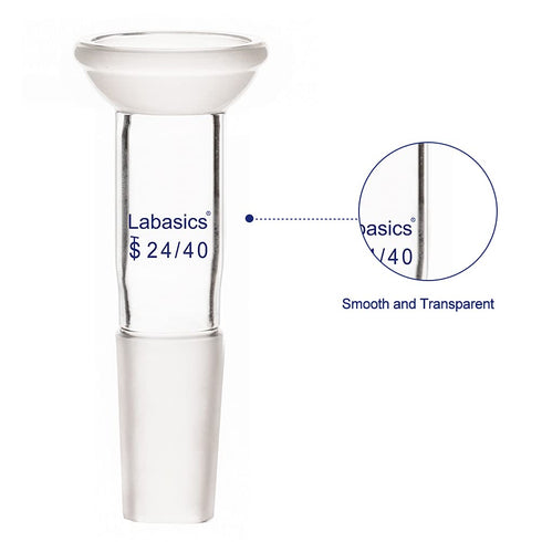 Glass Adapter with Ball Socket, Borosilicate Connecting Adapter with 35/20 Top Spherical Joint for Laboratory Use