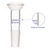 Glass Adapter with Ball Socket, Borosilicate Connecting Adapter with 35/20 Top Spherical Joint for Laboratory Use