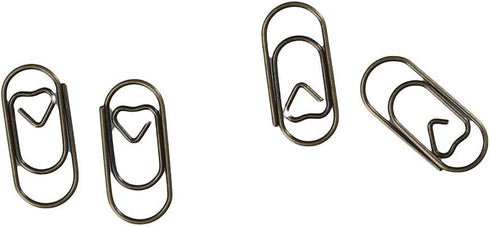 Heart Paper Clips, Small Mini Non Skid Clips, Stainless Steel Fancy Shapes, 150Pcs Office Supplies