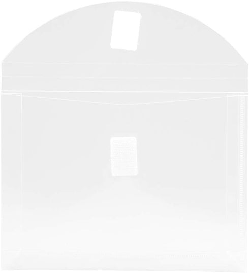JAM PAPER Plastic Expansion Envelopes, Index Size, 12/Pack, Clear
