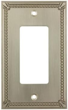 Cosmas 44000-SN Satin Nickel Single GFI/Decora Rocker Wall Switch Plate Switchplate Cover by Cosmas