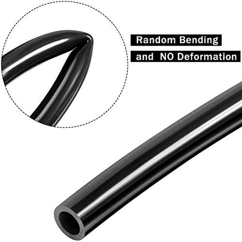 Pneumatic Hose 4mm OD 2.5mm ID, Polyurethane PU Air Hose Pipe Tube, 5 Meter 16.4ft Black