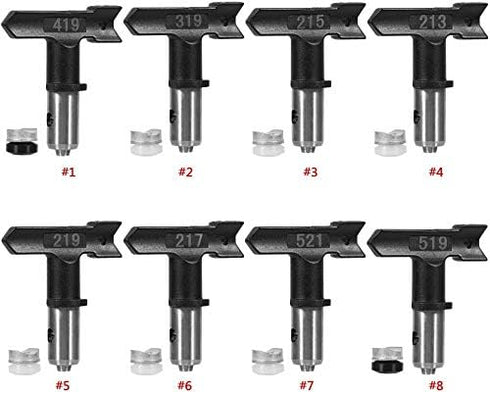 Reversible Airless Paint Sprayer Nozzle Tips - Black Tungsten Steel Accessory (213)