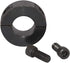 Two-Piece Clamping Collar, Carbon Steel with Black Oxide Plating, 7/8" Bore Size, Set Screw