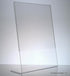 Dazzling Displays Clear Acrylic Slanted Sign Holder 8.5 x 11 - Slanted Picture Frame Holder for Office, Retail, Home