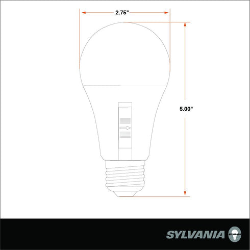 A19 Bulb, 9W 60W, 5 2700/3000 3500/4000 5000K, Dimmable, 800 (42109) 2 Count (Pack 1) Sylvania TruWave LED Light = CCT