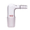 Glass 90 Degree Vacuum/Gas Adapter, Borosilicate Glass Bent Inlet Adapter with 19/22 Inner Joint for Laboratory Lab Supply