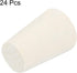 MECCANIXITY 24 Pieces Solid White Rubber Tapered Plug 11mm to 15mm for Test Tubes Bungs Stopper, Lab Home