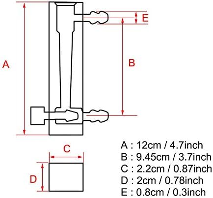 Gas Flowmeter, 1-10LPM Meter with Control Valve for Oxygen Air Gas