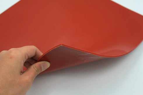 Rubber Silicone Sheet Roll, High Temp, Red, 8x8", 1/8" Thickness
