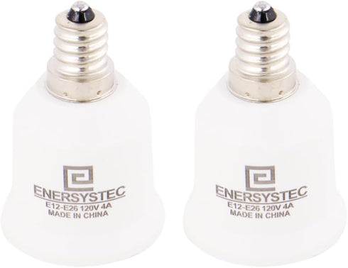 E12 to E26 Light Bulb Base Adapter, E12 Light Socket to Regular